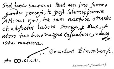 Geverhart Elmenhorst von English School