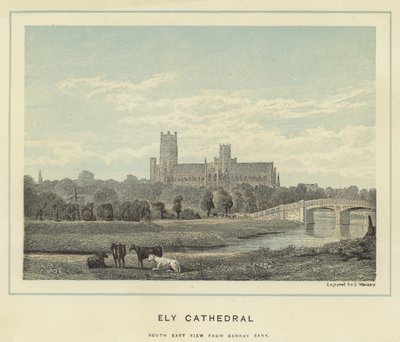 Ely Kathedrale, Südostansicht von Barway Bank von English School