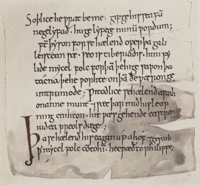 Englisch, Angelsächsisch (Lithografie) von English School