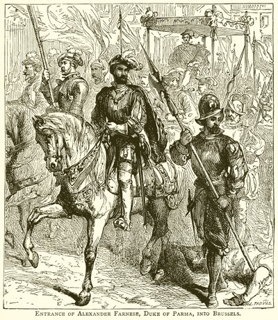 Einzug von Alexander Farnese, Herzog von Parma, in Brüssel von English School
