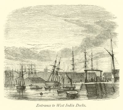 Eingang zu den West India Docks von English School