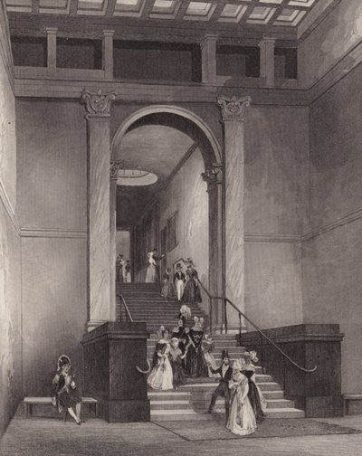 Eingang zur National Gallery, London von English School