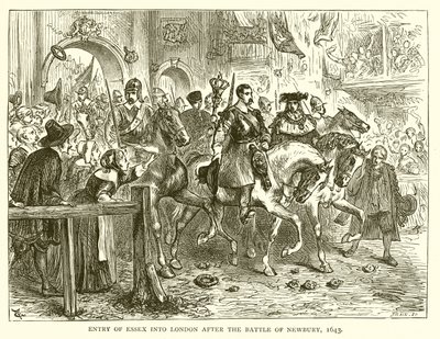 Einzug von Essex in London nach der Schlacht von Newbury, 1643 von English School