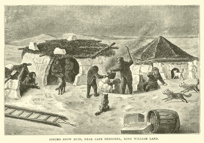 Eskimo-Schneehütten, nahe Kap Herschel, King-William-Land von English School