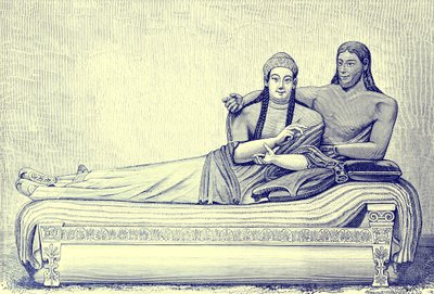Etruskisches Grab, Illustration aus Geschichte Roms von Victor Duruy, veröffentlicht 1884 von English School
