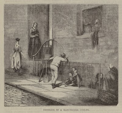 Außenansicht eines Kellers in Manchester von English School