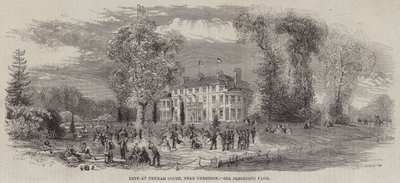 Fest in Denham Court, nahe Uxbridge (Stich) von English School