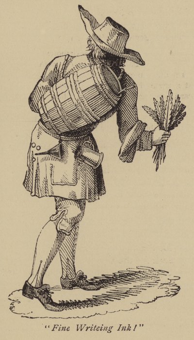 "Feine Schreibfarbe!" (Gravur) von English School