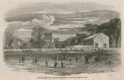 Feuerwerksgebäude für die Friedensfeier im Hyde Park, London von English School