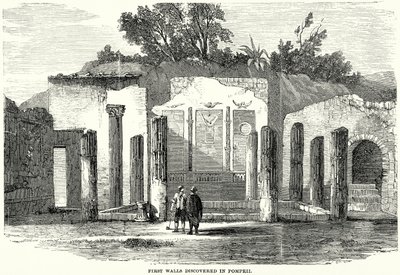 Erste entdeckte Mauern in Pompeji von English School