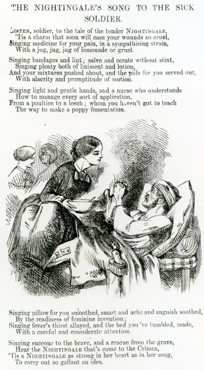 Florence Nightingale pflegt einen kranken Soldaten auf der Krim von English School