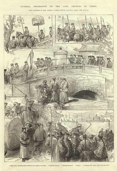 Trauerzug der verstorbenen Kaiserin von China von English School