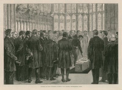 Beerdigung von Dean Stanley in der Kapelle von Heinrich VII von English School