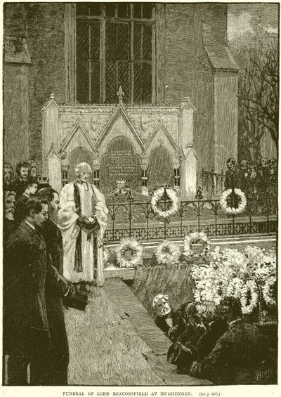 Beerdigung von Lord Beaconsfield in Hughenden von English School