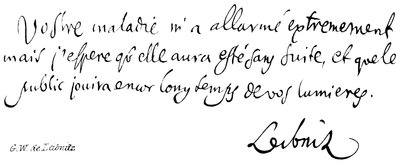 G. W. de Leibnitz von English School