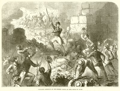 Tapferes Verhalten von Sir Sidney Smith bei der Belagerung von Arce von English School