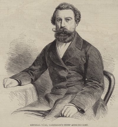 General Turr, Garibaldis Chefadjutant (Gravur) von English School