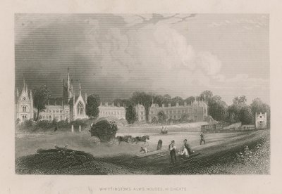 Gesamtansicht der Whittingtons Armenhäuser von English School