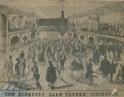 Gesamtansicht der Menschen in der Highbury Barn Tavern von English School