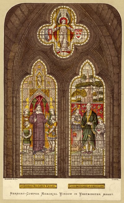 George Herbert und William Cowper Fenster, Westminster Abbey, London von English School