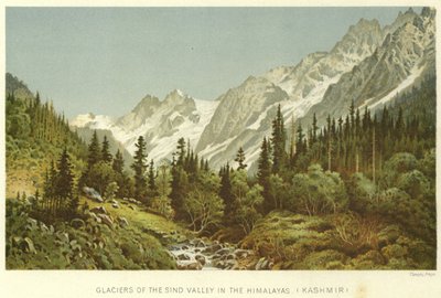 Gletscher des Sind-Tals im Himalaya, Kaschmir von English School