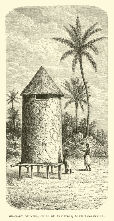 Getreidespeicher von Miro, Häuptling von Akalunga, Tanganjikasee von English School