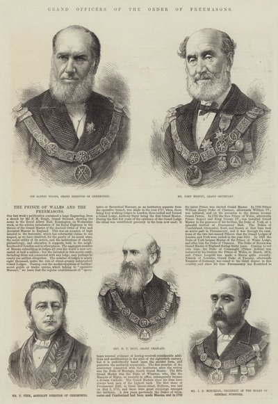 Großoffiziere des Freimaurerordens (Stich) von English School