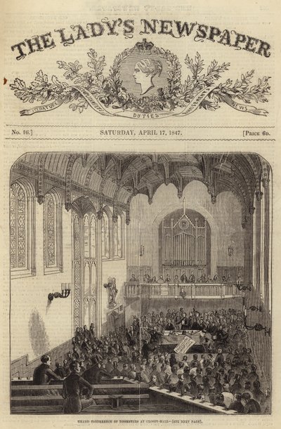 Große Konferenz der Dissidenten in Crosby Hall, London, 1847 von English School