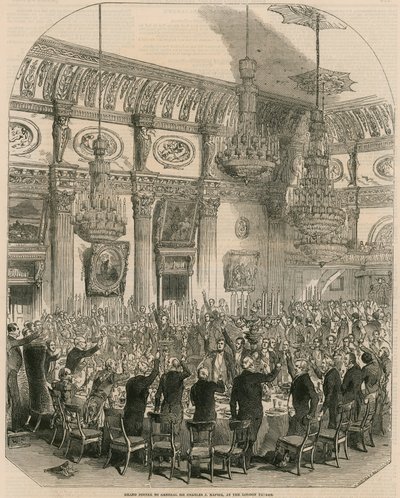 Großes Dinner für General Sir Charles J Napier im London Tavern, London von English School