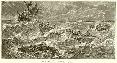 Greatheads Rettungsboot, 1791 von English School