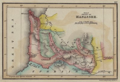 Halber Stamm Manasse (Farbstich) von English School
