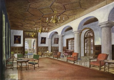Hotelhalle (Farblithographie) von English School