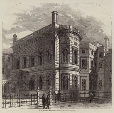 Halle der Tuchmacherzunft, Mincing-Lane, City (Gravur) von English School