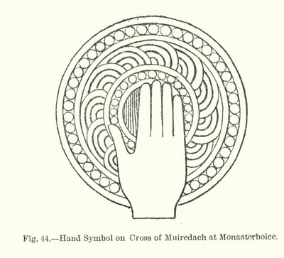 Handsymbol auf dem Kreuz von Muiredach in Monasterboice von English School