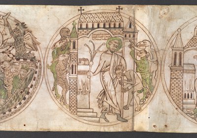Harley Roll Y 6, Rundel 9, Rundel von St. Guthlac (beschriftet 