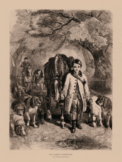 Die königlichen Jagdhunde Ihrer Majestät (Gravur) von English School