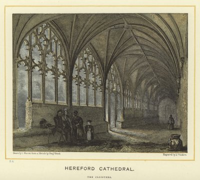 Hereford Kathedrale, die Kreuzgänge von English School