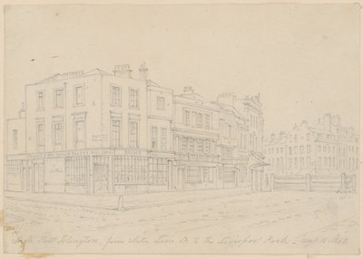 High Street Islington, von der White Lion Street bis zur Liverpool Road, 16. August 1843 von English School