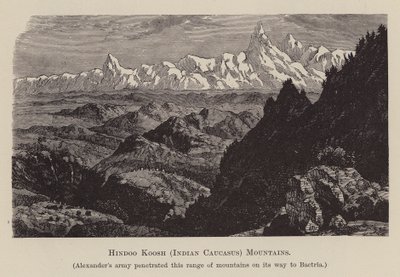 Hindoo Koosh, Indischer Kaukasus, Berge von English School