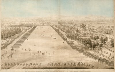 Seine Majestät überprüft das Freiwilligenkorps, das sich zu Ehren des Geburtstags im Hyde Park versammelt hat, 4. Juni 1799 von English School
