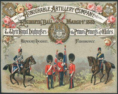 Honourable Artillery Company, Regimentsball, 4. März 1885 von English School