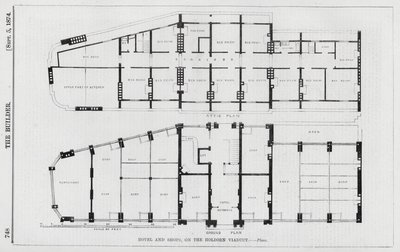 Hotel und Geschäfte am Holborn Viadukt von English School