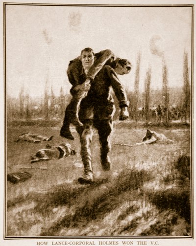 Wie Lance-Corporal Holmes das Victoria-Kreuz gewann, 1914-19 von English School