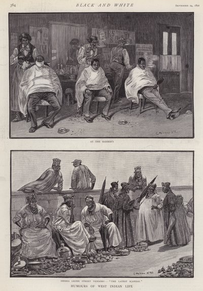 Humor des westindischen Lebens (Lithografie) von English School