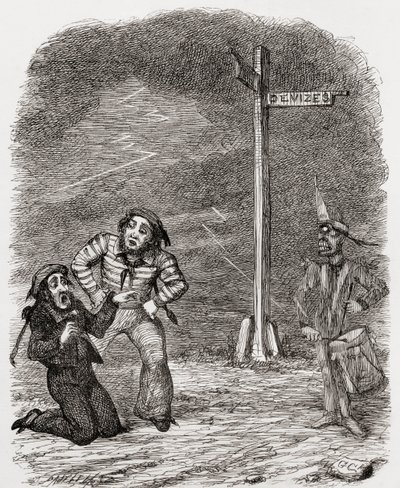 Illustration nach George Cruikshank für das Gedicht 