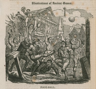 Illustrationen antiker Spiele: Fußball von English School