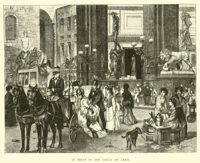 Vor der Loggia de Lanzi von English School