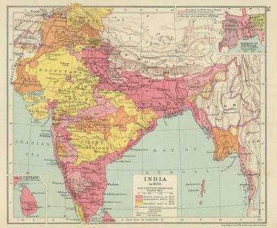 Indien im Jahr 1858 von English School