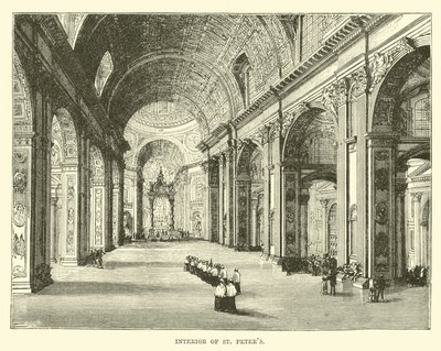 Innenraum des Petersdoms von English School