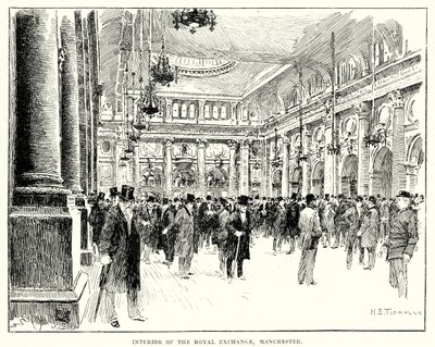 Innenansicht der Royal Exchange, Manchester von English School